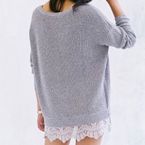 Urban Outfitters Lace Grey Sweater