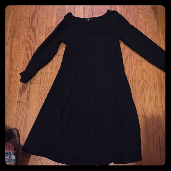 Pleated black dress