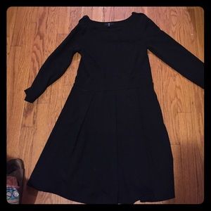 Pleated black dress