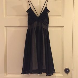 Black dress with cream lining adjustable straps M