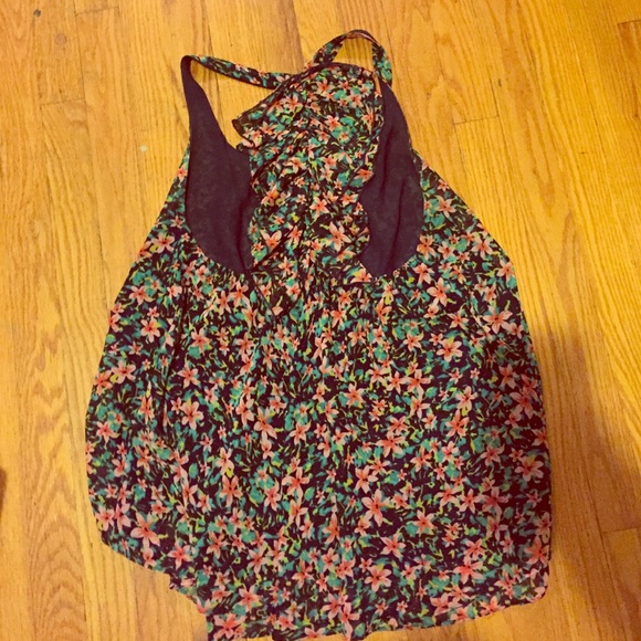 Floral  razorback blouse