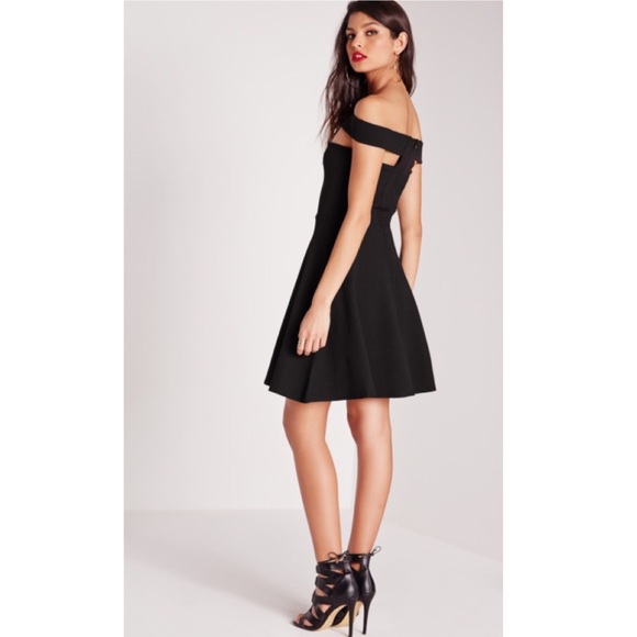 NWT Missguided Bardot Skater Dress - Picture 2 of 3