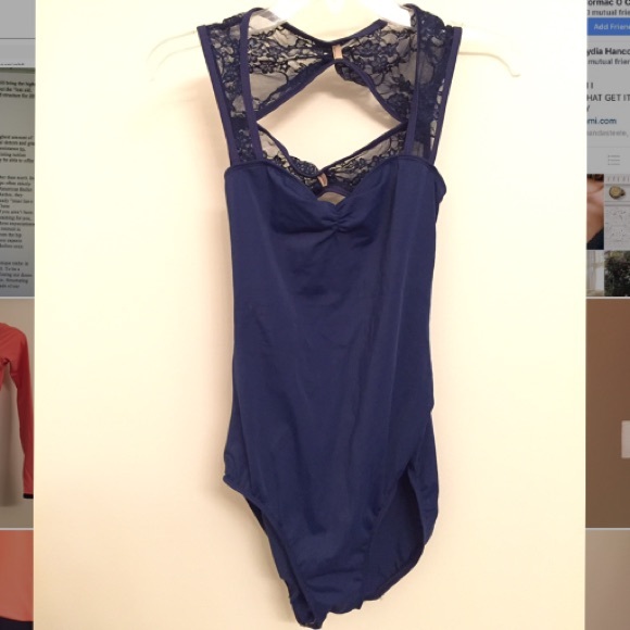 Lace back leotard