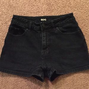 Black high waisted size 26 denim short BDG