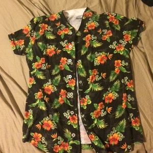 Floral baseball jersey