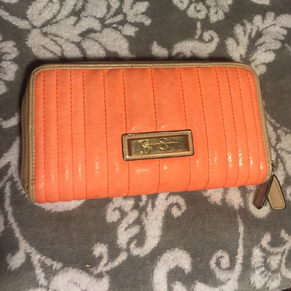 Neon orange Jessica Simpson wallet