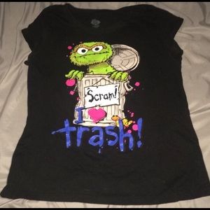 Sesame Street Scram! I <3 (Heart) Trash Tee