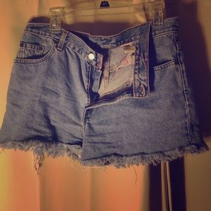 Levi's vintage 555 denim cut off shorts