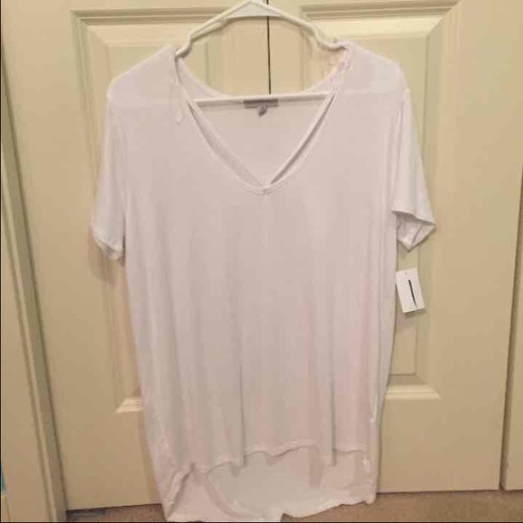 White T-Shirt w/ crossed top