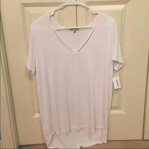 White T-Shirt w/ crossed top