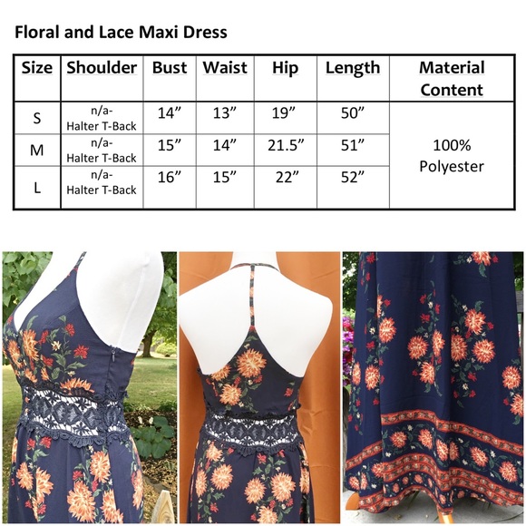 Floral n' Lace Maxi Dress - Picture 3 of 4