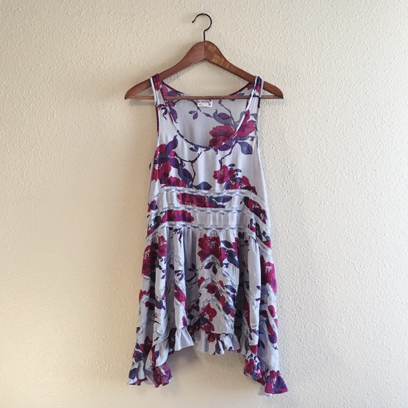 💌SOLD💌 Free People Trapeze Voile Dress in Floral - Picture 2 of 4
