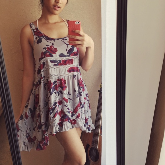 💌SOLD💌 Free People Trapeze Voile Dress in Floral - Picture 4 of 4