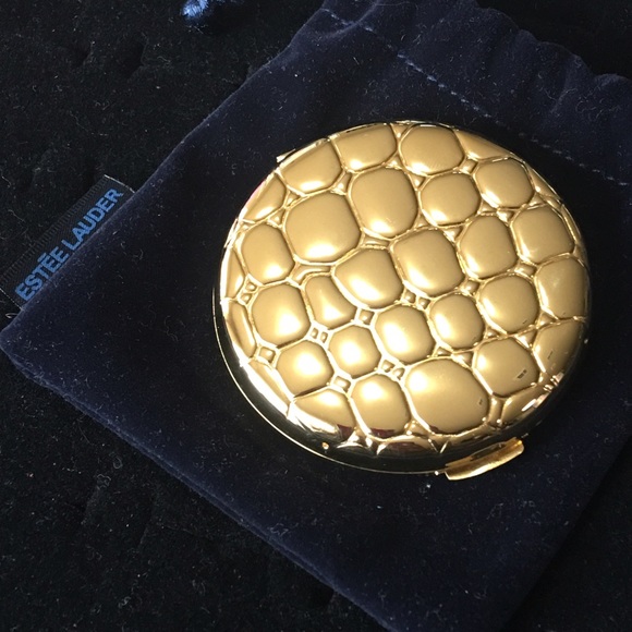 24K Gold Plated Estée Lauder Mirror Compact
