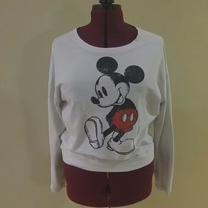 White Mickey mouse sweater