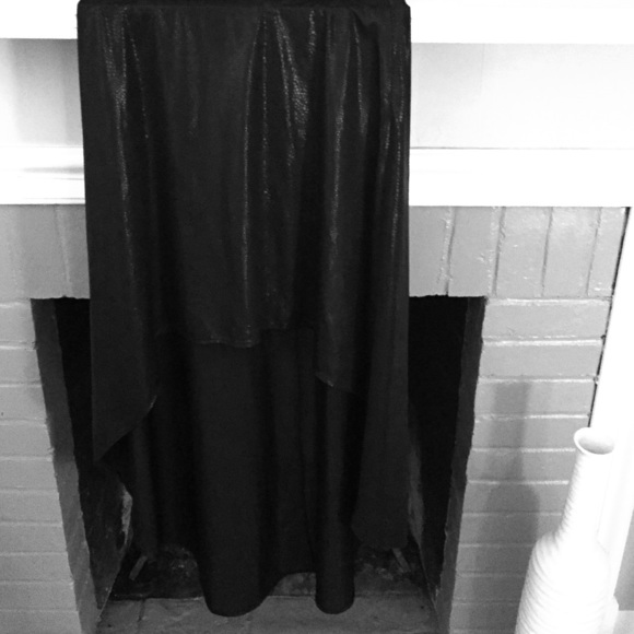 Black high low dress