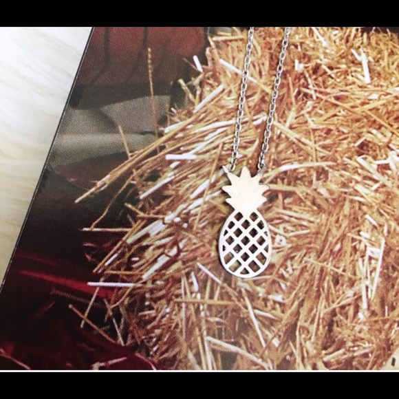 Sale! Silver Pineapple Necklace, Dainty Necklace - Picture 4 of 4