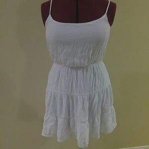 Short white 3 tiered dress