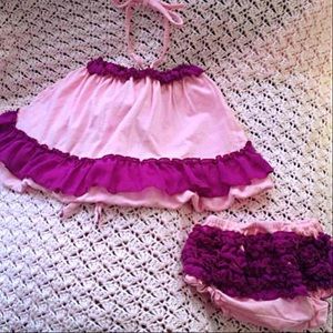 Baby girl halter ruffle outfit