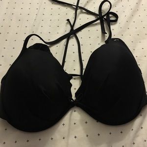 Black Victoria bikini top