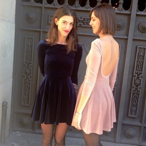 Blush Velvet Skater Dress - Picture 2 of 2