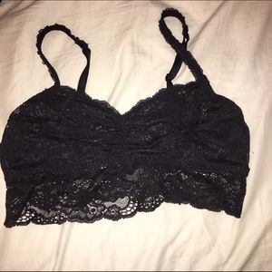 Black lace bralette