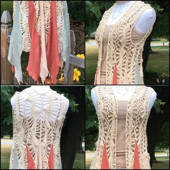 Crocheted Vest ($ FIRM unless bundled-Retail item) - Picture 4 of 4