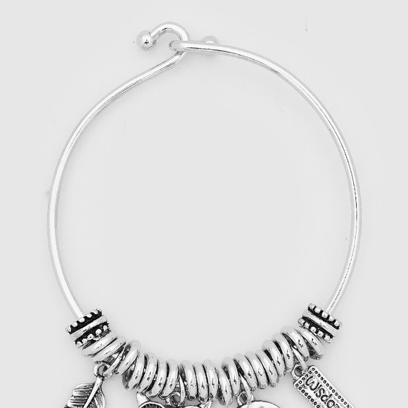 Owl feather heart wisdom message bracelet - Picture 2 of 3