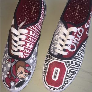 Ohio state custom painted shoes