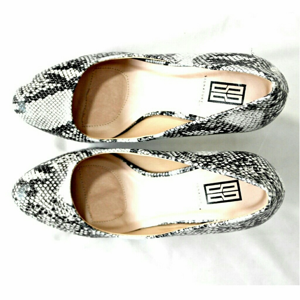 ☆HP☆ Trendy Animal Snake Print Basic Career Heels - Picture 5 of 6