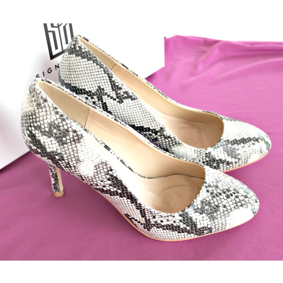 ☆HP☆ Trendy Animal Snake Print Basic Career Heels - Picture 6 of 6