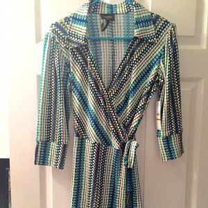 laundry classic wrap dress.