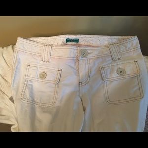 Cream Abercrombie boot cut pants
