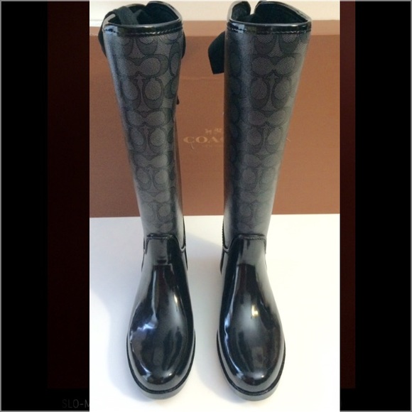 💄 . coach rain boot💄 - Picture 2 of 4