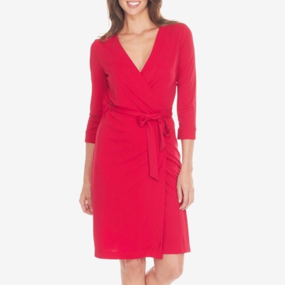 Classic Red Wrap Dress