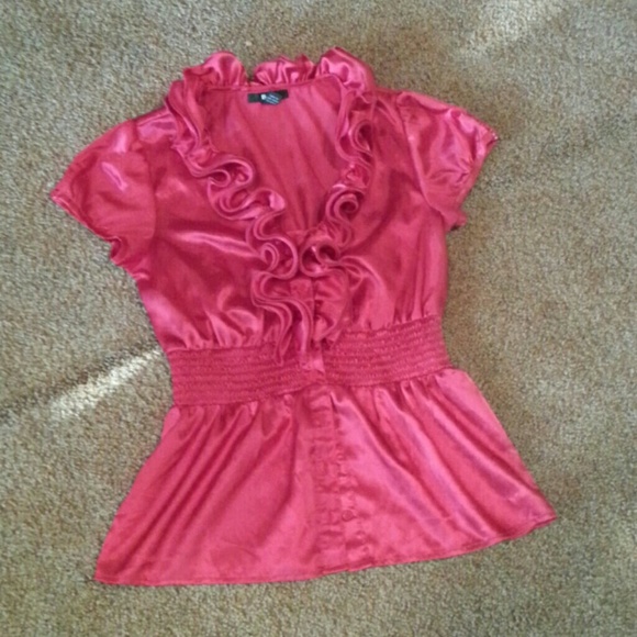 Silk red blouse