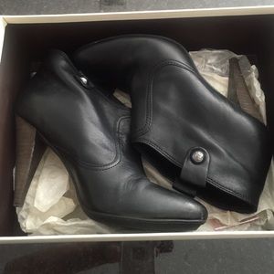 Leather Coach Booties