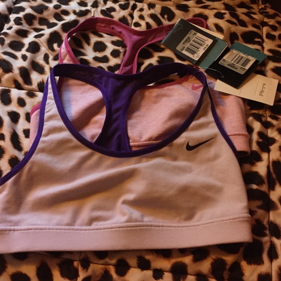 BUNDLE OF 2 NIKE DRI-FIT REVERSIBLE BRAS | XS