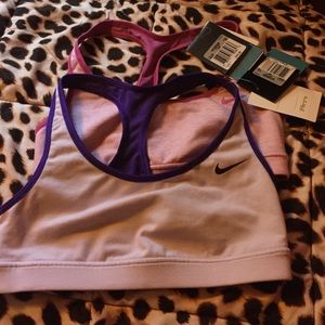 BUNDLE OF 2 NIKE DRI-FIT REVERSIBLE BRAS | XS