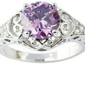 1.8 ct Genuine Amethyst. 925 Sterling Silver NWT 7