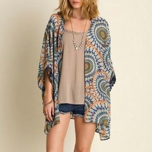 Circle Print Kimono
