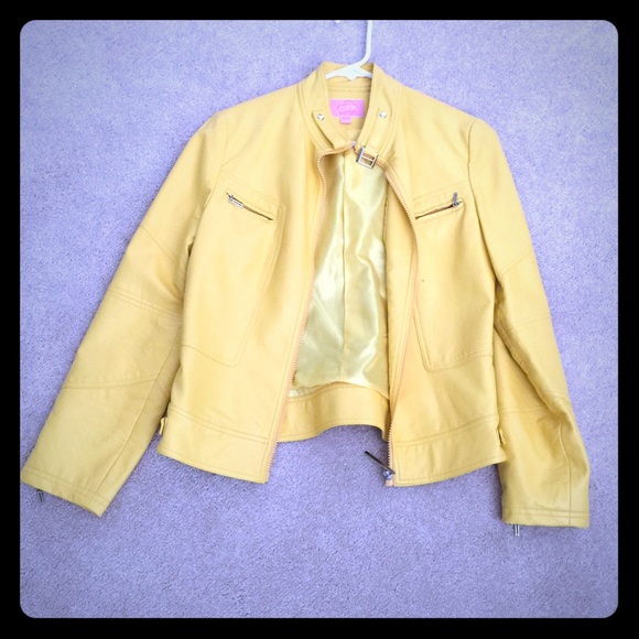 Motocycle style leather like jacket. It's new.