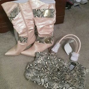 New Boots With Matching Purse