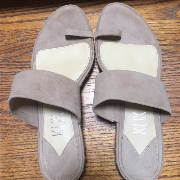 Brand new Klik  Nude Beige Low Platform Sandals