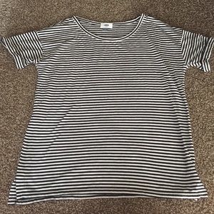Black and White Striped Old Navy Tshirt