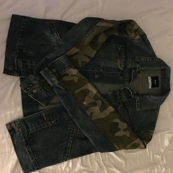 Army sleeve jean jacket