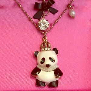 Betsey Johnson panda necklace