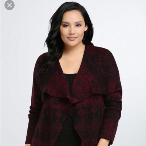 Torrid Drape Front Skull Sweater