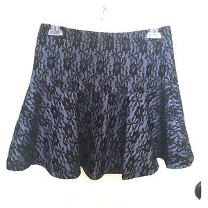 Black and royal blue lace forever 21 mini skirt