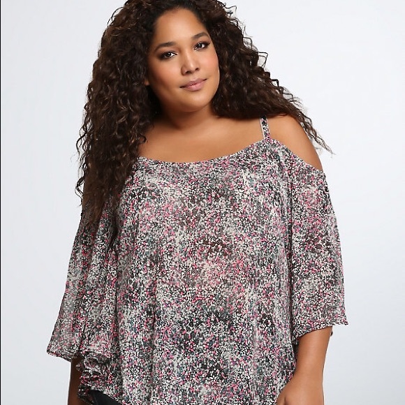 Torrid Floral Cold Shoulder Top